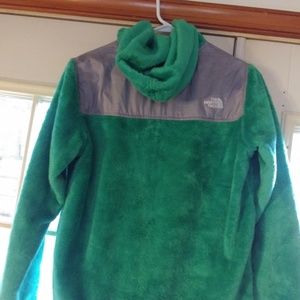 Girls furry fleece hoodie jacket Northface XL